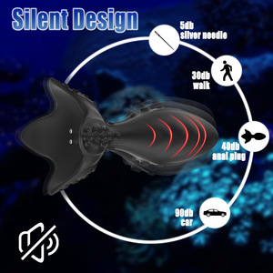 هزاز شرجي دوار مع تحكم عن بعد مقاوم للماء IPX6 بـ7 أنماط اهتزاز - مدلك البروستاتا الشرجي السيليكوني للرجال - Product Image 3