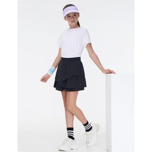 FOXA Camiseta deportiva para niña, camiseta de manga corta con aberturas laterales, camiseta de punto de secado rápido para niños - Product Image 6