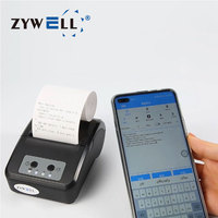 Impresora Portátil Inalámbrica ZYWELL, Impresora Térmica de Recibos, Mini Impresora Portátil