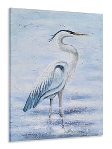 Peinture sur toile faite à la main sur mesure héron gris Art mural pour la décoration de salon hôtel peint à la main avec nature morte vente en gros - Product Image 6