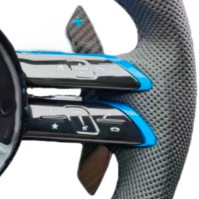 Volant en fibre de carbone adapté aux <span class=keywords><strong>Mercedes</strong></span> Benz W206 W205 W204 W222 W223 W213 W177 W463 AMG GT A45 GLS63 GLE63 SL63 G63 - Product Image 4