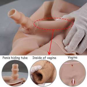 Travestis Shemale goma silicona Vagina Boxer bragas hombre Graff pene ocultar ropa interior para Ladyboy hombre a mujer - Product Image 5