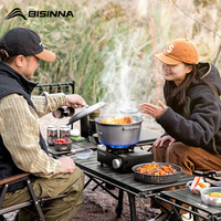 Beishanlang SK245 – Ensemble de casseroles polyvalentes en alliage d'aluminium pour cuisinière à cartouche, idéal pour le camping et les activités de plein air