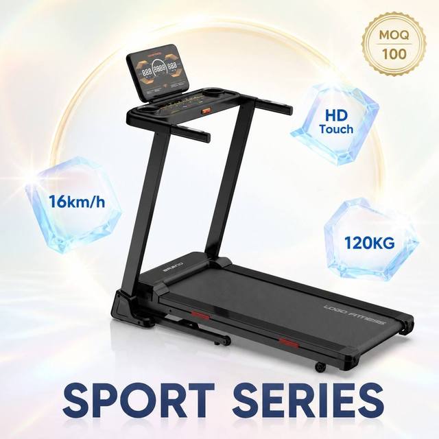 Modern Foldable Running Machine Fitness Exercise Equipment Home Incline Electric Treadmill with LED Screen for European