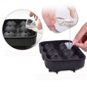 Ensemble de moules à glaçons en silicone sans BPA, moule à glaçons sphériques en silicone 6 sphères et plateau à glaçons carrés en silicone 6 compartiments - Product Image 3