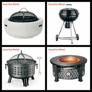 42.5 inç 108cm büyük Metal Firepit açık kase şekline mangal SS304 barbekü izgara İşlevli dumansız yuvarlak masa bahçe yangın çukurları - Product Image 6