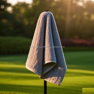 Toalla de golf de tejido de gofres de microfibra reciclada de secado rápido impresa con logotipo personalizado al por mayor - Product Image 2