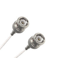 Conectores macho BNC Cable coaxial RG188 de 50 ohmios Blanco