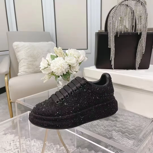 Zapatos de Diseñador de Lujo 2026, Evergreen, con Incrustaciones de Cristales y Diamantes, con Cordones, Parte Superior de Cuero Genuino, Antideslizantes, Cerrados, Casuales, con Suela Gruesa - Product Image 5