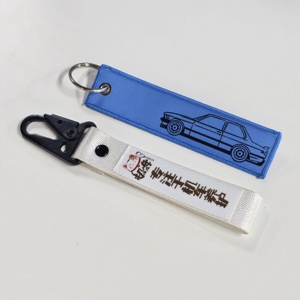 Llavero Personalizado con Bordado, Tela Tejida y Etiquetas de Cuero y Metal, Logotipo Personalizado para Llavero - Product Image 6