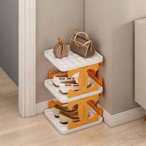 가정용 다층 스택 보관 신발장을위한 간단하고 자유로운 접합 및 수납 랙