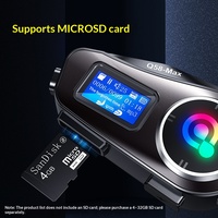 Helm Q58MAX untuk Headset 5.3 IP65 Tahan Air Kartu TF MP3 Musik Berbagi Pemutaran Musik Layar FMLCD Interkom Dua Arah 20 Jam