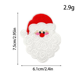 Parches navideños pequeños de moda Santa Gingerbread Man Elk Iron Bordado Sombrero Parches Tela Bolsa de Navidad Decoración PVC <span class=keywords><strong>HoHoHo</strong></span> - Product Image 5