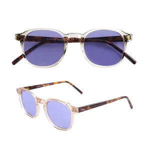 Fashion Design Mazzucchelli Acetate Frames Glasses Purple Tac Lens Women Men Polarized Sunglasses