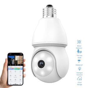 Không thấm nước 360 toàn cảnh Wifi HD tầm nhìn ban đêm <span class=keywords><strong>IP</strong></span> Mini giám sát an ninh nhà không dây bóng đèn PTZ Mạng CCTV <span class=keywords><strong>Camera</strong></span> - Product Image 1