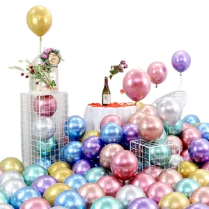 Wholesale Hot Sale 5 To 36 Inch Chrome Metallic Colour Qualatex Latex Round Balloon For Wedding Birthday Party Decoration