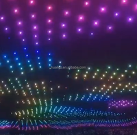 LED Video perde LED Mesh vizyon bez DJ sahne kapalı LED matris ışık ekran asılı zemin açık Led aydınlatma