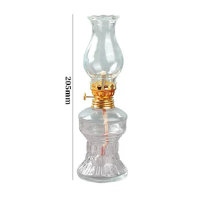 Customized Color Size logo Round clear Red Lighting Glass Oil <strong>Lantern</strong> <strong>Lamp</strong> with Handle for Outside Home Holiday - Product Image 3