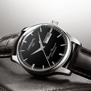 Montre mécanique de luxe pour hommes entièrement automatique étanche bracelet en cuir d'affaires 20mm largeur de bande 11mm épaisseur de boîtier mode - Product Image 4