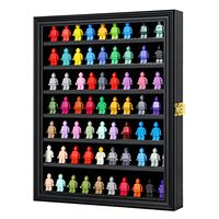 Vitrine murale noire pour figurines Lego, grande boîte à figurines écologique, présentoir pour mini figurines