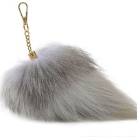 Petit porte-clés tendance en fourrure de renard de 12 cm, accessoire de sac, pendentif en peluche, accessoire de cosplay, pendentif de sac en fourrure de renard douce