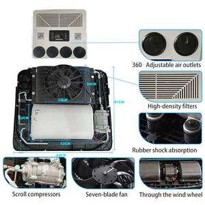 Camper RV Pin bãi đậu xe mát DC 12 VOLT điều hòa không khí điện 24V xe tải AC 12 V mái điều hòa không khí - Product Image 2