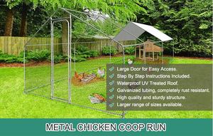 Yürüyüş tavuk kümesi evleri büyük tavuk coop ve çalıştırmak hayvan tavşan kafesleri taşınabilir pvc galvanizli ucuz tavuk kümesi satış - Product Image 6