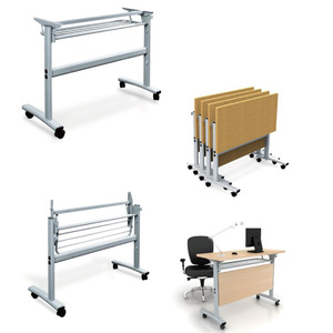 <b>Folding</b> Training <b>Table</b> Frame Cold Rolled Steel Rectangle Minimalist Design Foldable Conference <b>Table</b> Office Furniture - Product Image 4