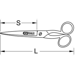 KS TOOLS Ciseaux d'atelier universels, 200mm - Product Image 2