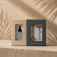 Coffret cadeau d'huiles essentielles pour massage de spa d'hôtel personnalisé, emballage avec fenêtre à rabat magnétique Lionwrapack