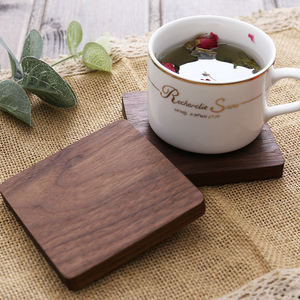 Sous-verres en bois de hêtre, de noyer et de bambou rectangulaires modernes, durables, personnalisés en gros, fabrication OEM, décoration d'intérieur - Product Image 5