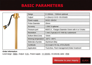 Capteur de pression d'eau diesel HPT623 Instruments de mesure des fluides - Product Image 4