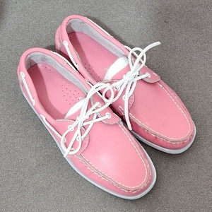 Chaussures de navigation compensées en cuir de vachette <span class=keywords><strong>rose</strong></span>, faites à la main, antidérapantes, style assorti <span class=keywords><strong>homme</strong></span> et femme, décontractées et respirantes pour l'été - Product Image 2