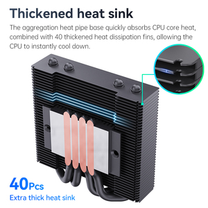 Snowman 90mm 4pin PWM Fan <span class=keywords><strong>CPU</strong></span> Cooler 4heatpips Áp suất làm mát không khí tản nhiệt nhôm tương thích LGA115x/1200/1700 AM4 AM5 trường hợp - Product Image 5