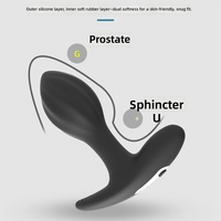 Vente en gros d'un plug anal en silicone ABS, 10 modes de vibration, étanche IPX7, rechargeable par USB, jouet sexuel pour adultes pour femmes