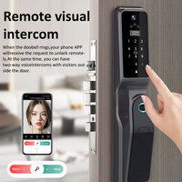 Hoge Beveiliging Tuya Wi-Fi Elektronisch Deurslot Met 3d Gezichtsherkenning Voor Gebruik Buitenshuis, Geschikt Voor Home Hotel Appartement Villa