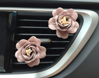 Diffuseur d'arôme de voiture sans électricité, longue durée, avec clip de ventilation, décoration intérieure automobile, parfum camélia coréen