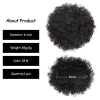 Queue de cheval afro bouclée avec cordon de serrage, chignon crépu, extensions courtes, postiches pour femmes et filles noires