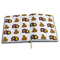 Carnet A5 personnalisé en cuir PU, agenda et journal de bureau à couverture rigide avec reliure cousue, impression offset, agenda professionnel