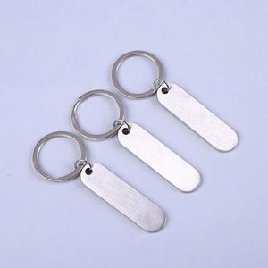 Wholesale <b>Blanks</b> Keychain Personalize Custom Logo DIY Charms Metal Gold <b>Blank</b> Key <b>Ring</b> Silver Travel <b>Blank</b> Metal Tags Key Chain - Product Image 2