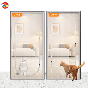 Produit phare Prodigy CSD01 : Rideau de porte pour animaux de compagnie en plastique rectangulaire, style moderne, avec fermeture éclair non perforée, pour chats, chiens et moustiques - Product Image 1