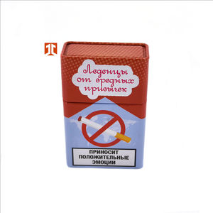 Boîte en fer blanc rectangulaire personnalisée en gros d'usine emballage de cigarettes en aluminium recyclable avec logo en relief pour usage alimentaire - Product Image 2