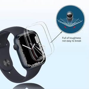 For IWatch Series <b>S10</b> 11 OEM HD Soft Screen Protector for Apple Watch 40mm 42mm 44mm 46mm TPU Film With Easy Installation Tool - Product Image 4