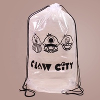 Sac à dos imperméable en PE en promotion, sac de sport à cordon personnalisable avec logo pour machine à griffes à poupées, produit en plastique de qualité