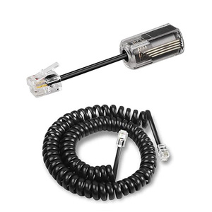 Xoay điện thoại thiết bị cầm tay dây Detangler Adapter RJ9 4p4c chống rối cáp cho <span class=keywords><strong>Polycom</strong></span> Avaya VoIP Điện thoại cố định kết nối phụ kiện - Product Image 2