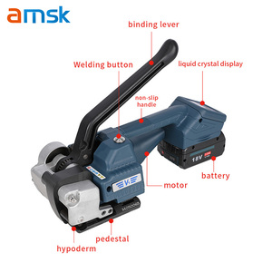 V1 điện Baler cầm tay không tốn kém THÙNG GỖ thép gạch di động nhỏ nóng chảy Pin đóng Gói máy đóng đai - Product Image 5