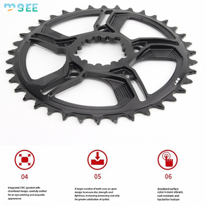 Plateau de chaîne VTT SeeMore 32/34/36/38T GXP XX1 X9 X0 X1 <span class=keywords><strong>NX</strong></span> SX à fixation directe 3 vis, creux, décalage 3 mm, pièces de vélo - Product Image 3