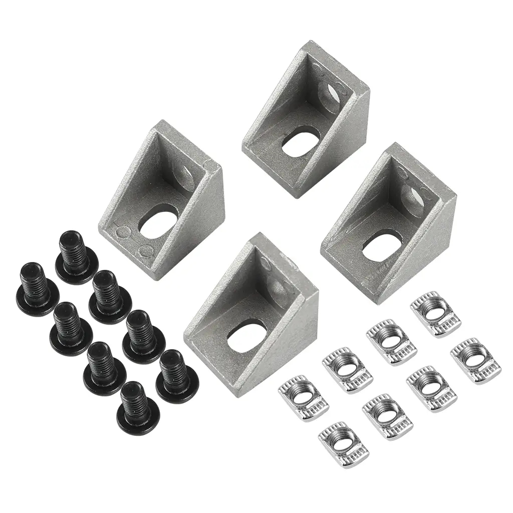 2020 Aluminum Profile Corner Angle Bracket Connector with Gasket Nut + M5 Flat Head Screw for V-Slot 3D Printer