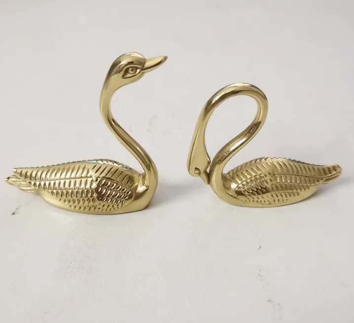Brass swan shaped animal handle Brass furniture handle single-hole furniture handle