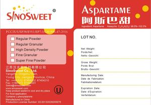 Chất ngọt aspartame 200 lưới bột CAS 22839-47-0 sinosweet - Product Image 2